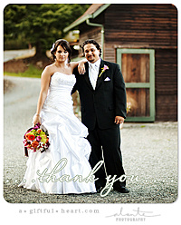 Wedding Thank You Magnet - Circle Date